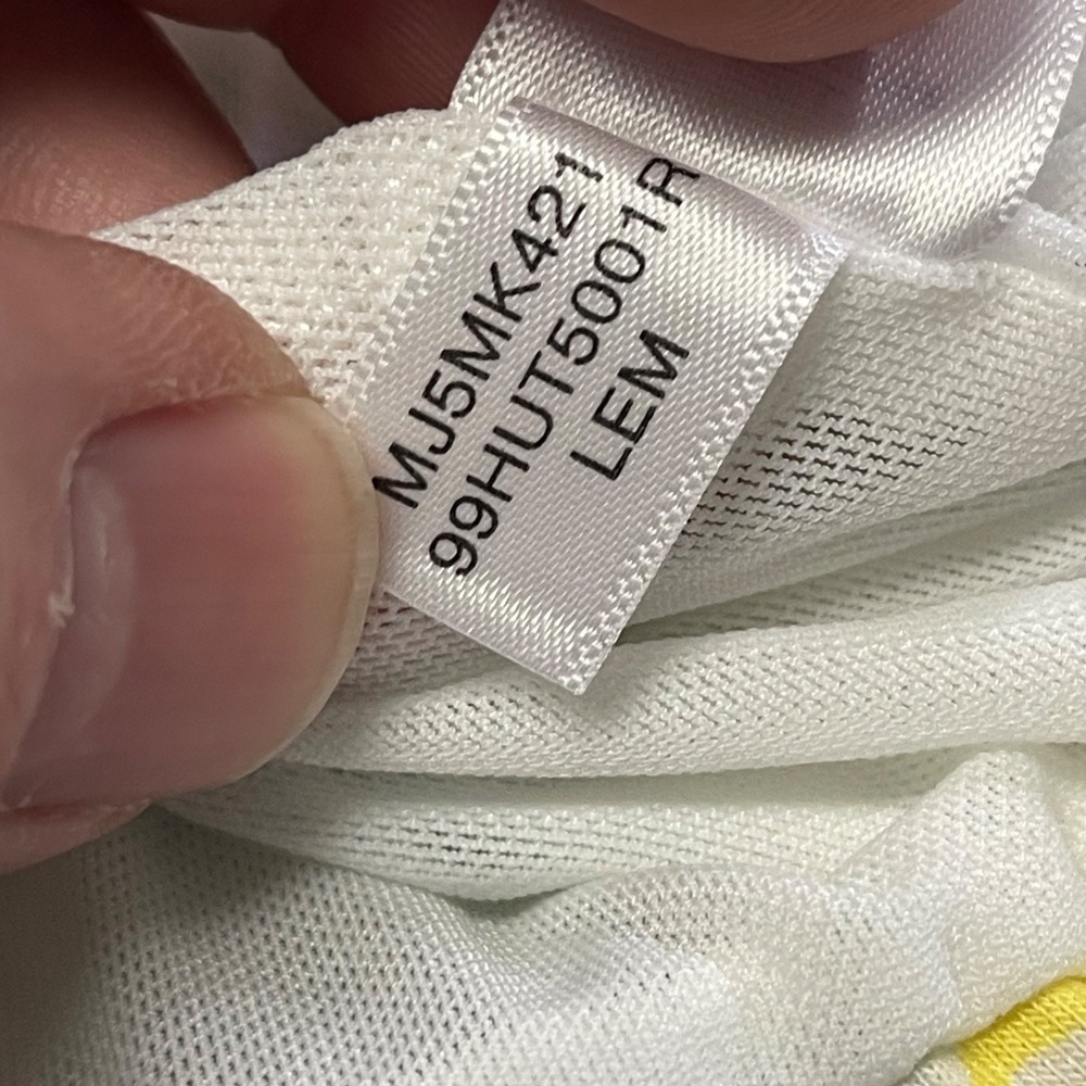 Marc New York Shirt Women's Medium Lemon‎ Print Cropped Bubble Sleeveless Top - Picture 12 of 13